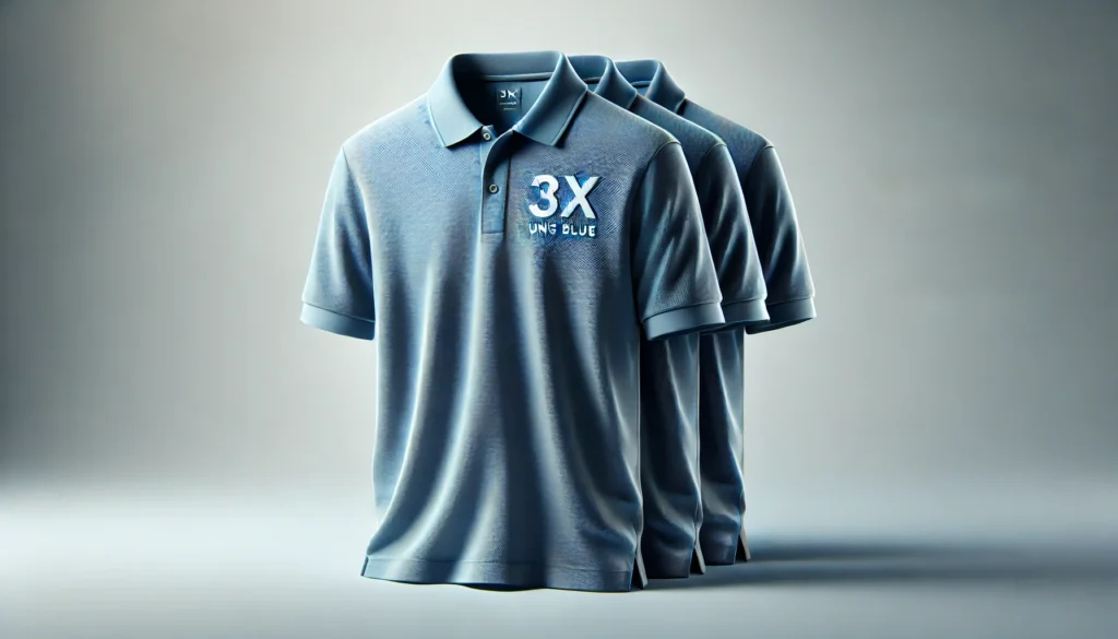 The Men UNC Blue Polo Shirt in Temu 3X